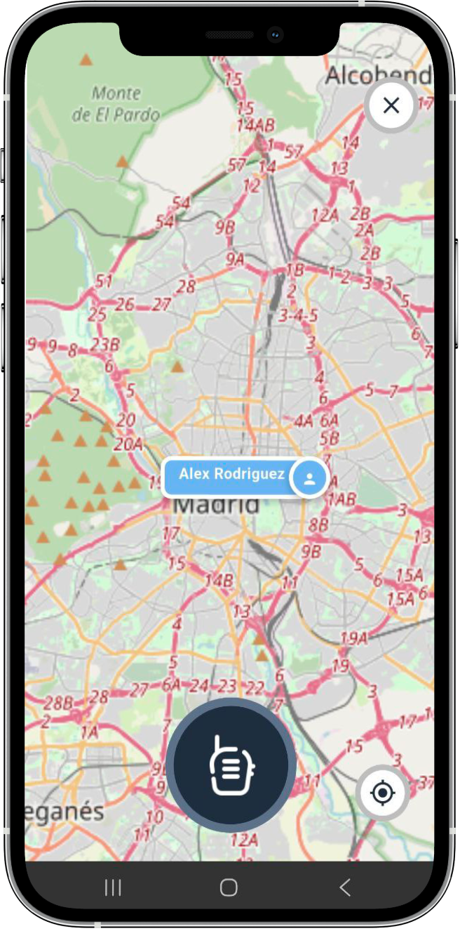 PTTHex team location context screen